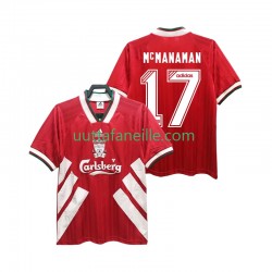 Jalkapallo Pelipaitoja Liverpool MCMANAMAN 17 1993 1995 Retro Mies Kotipeliasu Lyhythihainen
