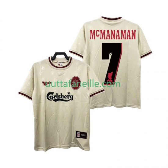 Jalkapallo Pelipaitoja Liverpool MCMANAMAN 7 1996 1997 Retro Mies Vieraspeliasu Lyhythihainen