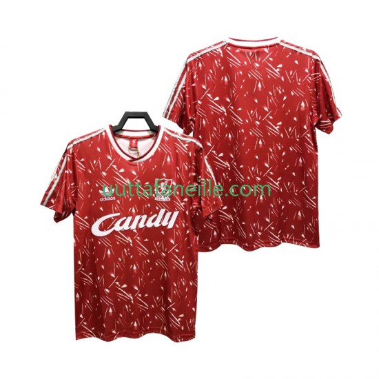 Jalkapallo Pelipaitoja Liverpool 1989 1991 Retro Mies Kotipeliasu Lyhythihainen