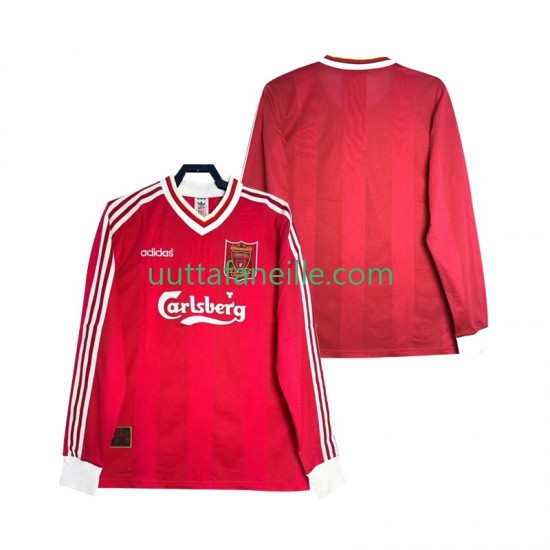 Jalkapallo Pelipaitoja Liverpool 1995 1996 Retro Mies Kotipeliasu Pitkähihainen