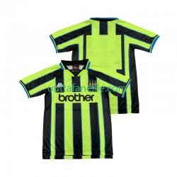Jalkapallo Pelipaitoja Manchester City Retro Mies Vieraspeliasu 1998 1999 Lyhythihainen