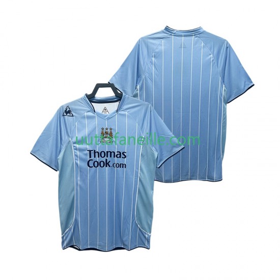Jalkapallo Pelipaitoja Manchester City 2007 Retro Mies Kotipeliasu 2008 Lyhythihainen