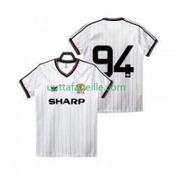 Jalkapallo Pelipaitoja Manchester United 94 1983 1984 Retro Mies Vieraspeliasu Lyhythihainen