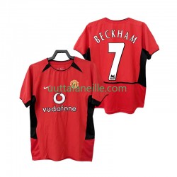 Jalkapallo Pelipaitoja Manchester United BECKHAM 7 Retro Mies Kotipeliasu 2004 2002 Lyhythihainen