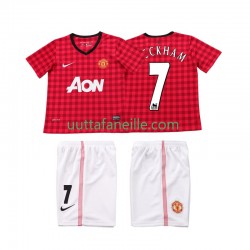Jalkapallo Pelipaitoja Manchester United BECKHAM 7 2012 2013 Retro Lasten Kotipeliasu Lyhythihainen