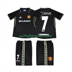 Jalkapallo Pelipaitoja Manchester United Beckham 7 Retro Lasten Kolmas peliasu 1998 1999 Lyhythihainen