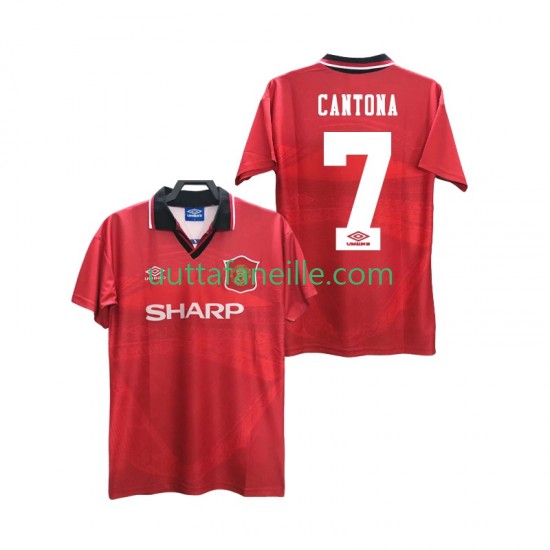 Jalkapallo Pelipaitoja Manchester United CANTONA 7 1996 Retro Mies Kotipeliasu 1994 Lyhythihainen