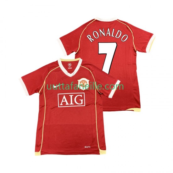 Jalkapallo Pelipaitoja Manchester United Cristiano Ronaldo 7 2007 Retro Mies Kotipeliasu 2006 Lyhythihainen