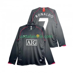Jalkapallo Pelipaitoja Manchester United Critstiano Ronaldo 7 2007 Retro Mies Vieraspeliasu 2008 Pitkähihainen