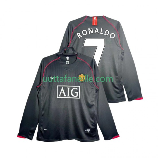 Jalkapallo Pelipaitoja Manchester United Critstiano Ronaldo 7 2007 Retro Mies Vieraspeliasu 2008 Pitkähihainen