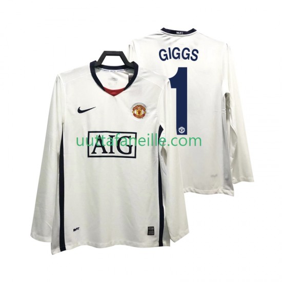 Jalkapallo Pelipaitoja Manchester United GIGGS 11 Premier League 2009 Retro Mies Vieraspeliasu 2008 Pitkähihainen