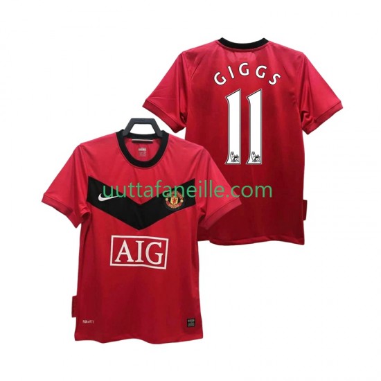 Jalkapallo Pelipaitoja Manchester United GIGGS 11 2009 Retro Mies Kotipeliasu 2010 Lyhythihainen