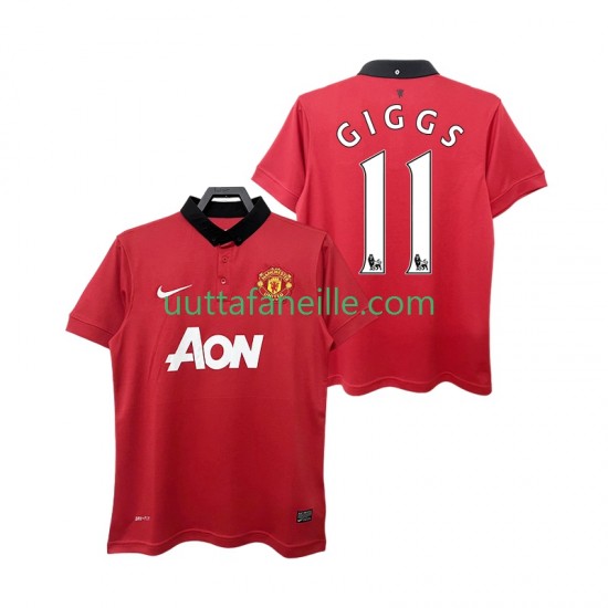 Jalkapallo Pelipaitoja Manchester United GIGGS 11 2013 2014 Retro Mies Kotipeliasu Lyhythihainen