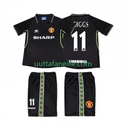 Jalkapallo Pelipaitoja Manchester United GIGGS 11 Retro Lasten Kolmas peliasu 1998 1999 Lyhythihainen