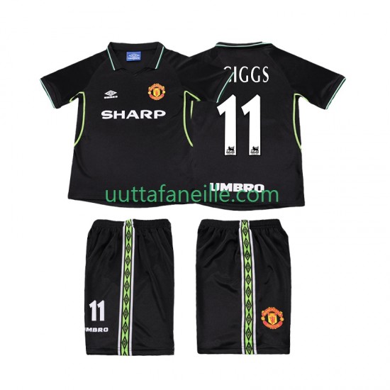 Jalkapallo Pelipaitoja Manchester United GIGGS 11 Retro Lasten Kolmas peliasu 1998 1999 Lyhythihainen