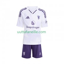 Jalkapallo Pelipaitoja Manchester United Lasten Vieraspeliasu 2025-2026 Lyhythihainen