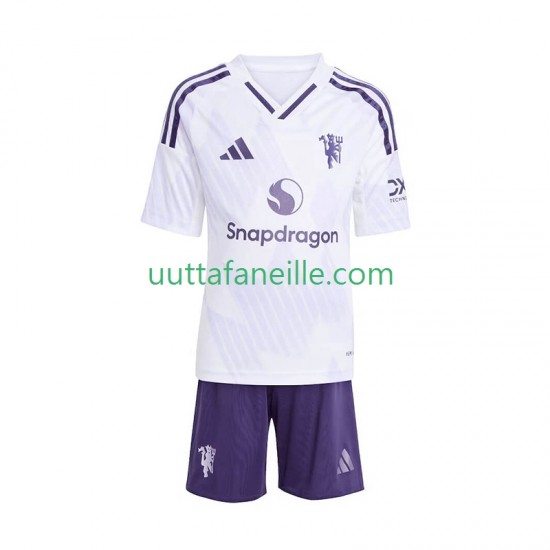 Jalkapallo Pelipaitoja Manchester United Lasten Vieraspeliasu 2025-2026 Lyhythihainen