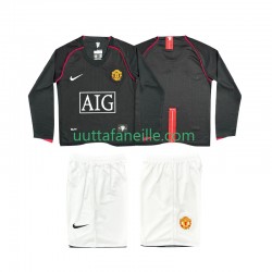 Jalkapallo Pelipaitoja Manchester United 2007 Retro Lasten Vieraspeliasu 2008 Pitkähihainen