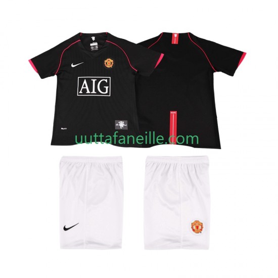 Jalkapallo Pelipaitoja Manchester United 2007 Retro Lasten Vieraspeliasu 2008 Lyhythihainen
