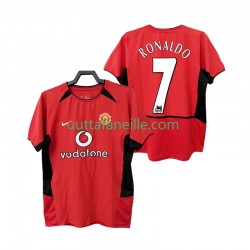 Jalkapallo Pelipaitoja Manchester United RONALDO 7 Retro Mies Kotipeliasu 2004 2002 Lyhythihainen
