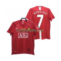 Jalkapallo Pelipaitoja Manchester United RONALDO 7 2007 Retro Mies Kotipeliasu 2008 Lyhythihainen