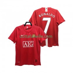 Jalkapallo Pelipaitoja Manchester United RONALDO 7 Premier League 2007 Retro Mies Kotipeliasu 2008 Lyhythihainen