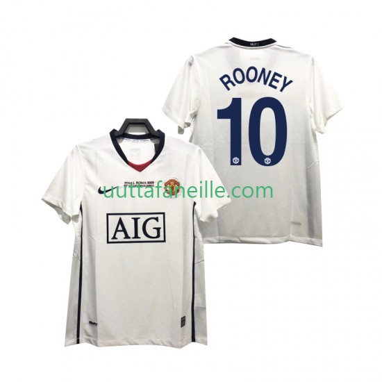 Jalkapallo Pelipaitoja Manchester United ROONEY 10 Champions League 2009 Retro Mies Vieraspeliasu 2008 Lyhythihainen