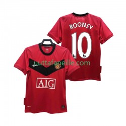Jalkapallo Pelipaitoja Manchester United ROONEY 10 2009 Retro Mies Kotipeliasu 2010 Lyhythihainen