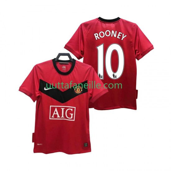 Jalkapallo Pelipaitoja Manchester United ROONEY 10 2009 Retro Mies Kotipeliasu 2010 Lyhythihainen