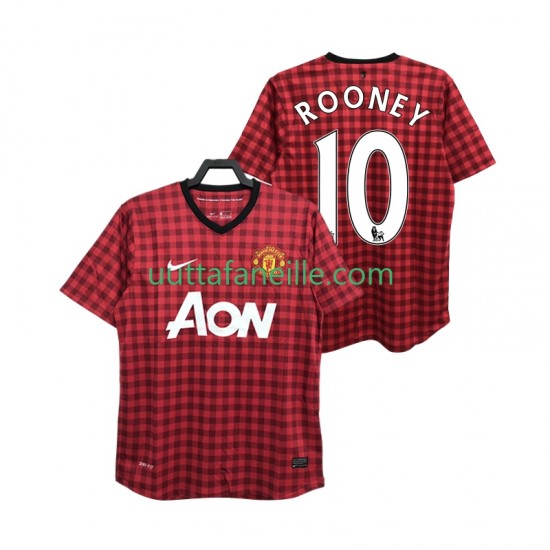 Jalkapallo Pelipaitoja Manchester United ROONEY 10 2012 2013 Retro Mies Kotipeliasu Lyhythihainen