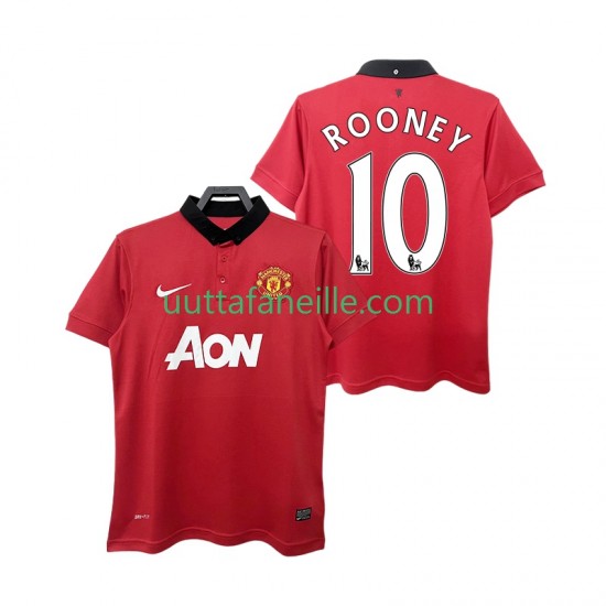 Jalkapallo Pelipaitoja Manchester United ROONEY 10 2013 2014 Retro Mies Kotipeliasu Lyhythihainen