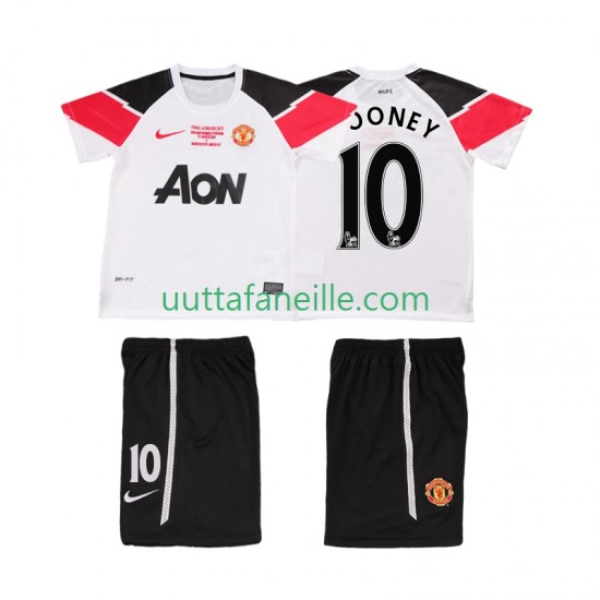 Jalkapallo Pelipaitoja Manchester United ROONEY 10 Champions League 2012 Retro Lasten Kolmas peliasu 2011 Lyhythihainen