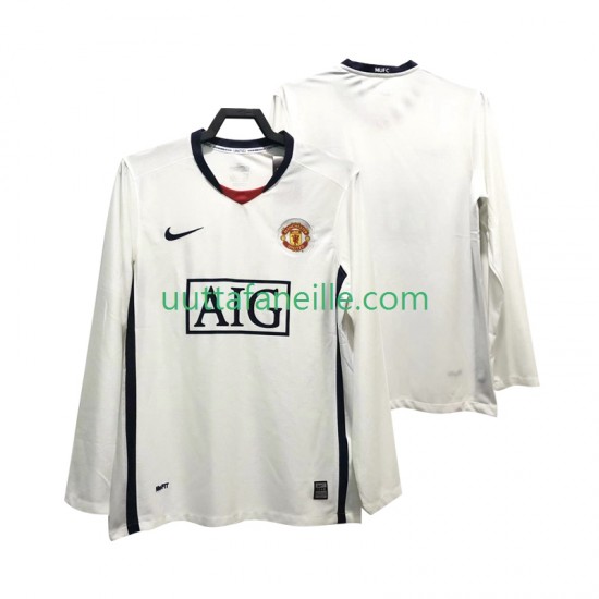 Jalkapallo Pelipaitoja Manchester United Premier League 2009 Retro Mies Vieraspeliasu 2008 Pitkähihainen