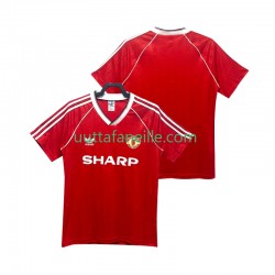 Jalkapallo Pelipaitoja Manchester United 1988 1990 Retro Mies Kotipeliasu Lyhythihainen