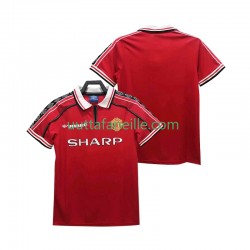 Jalkapallo Pelipaitoja Manchester United Retro Mies Kotipeliasu 1998 1999 Lyhythihainen