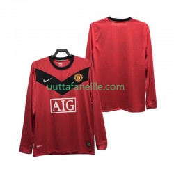Jalkapallo Pelipaitoja Manchester United 2009 Retro Mies Kotipeliasu 2010 Pitkähihainen