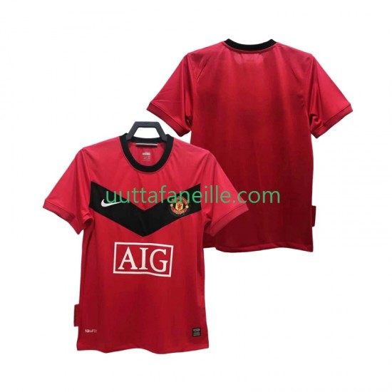Jalkapallo Pelipaitoja Manchester United 2009 Retro Mies Kotipeliasu 2010 Lyhythihainen