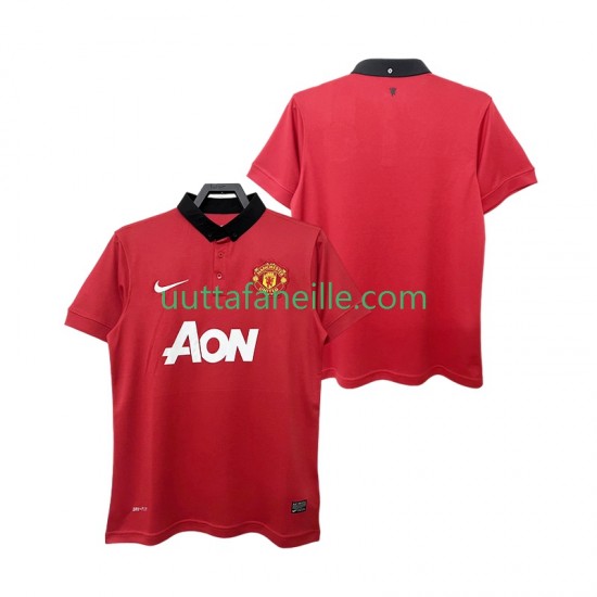 Jalkapallo Pelipaitoja Manchester United 2013 2014 Retro Mies Kotipeliasu Lyhythihainen