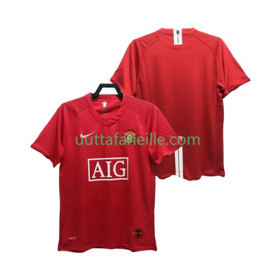 Jalkapallo Pelipaitoja Manchester United Premier League 2007 Retro Mies Kotipeliasu 2008 Lyhythihainen