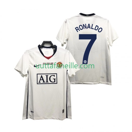 Jalkapallo Pelipaitoja Manchester United Ronaldo 7 Champions League 2009 Retro Mies Vieraspeliasu 2008 Lyhythihainen