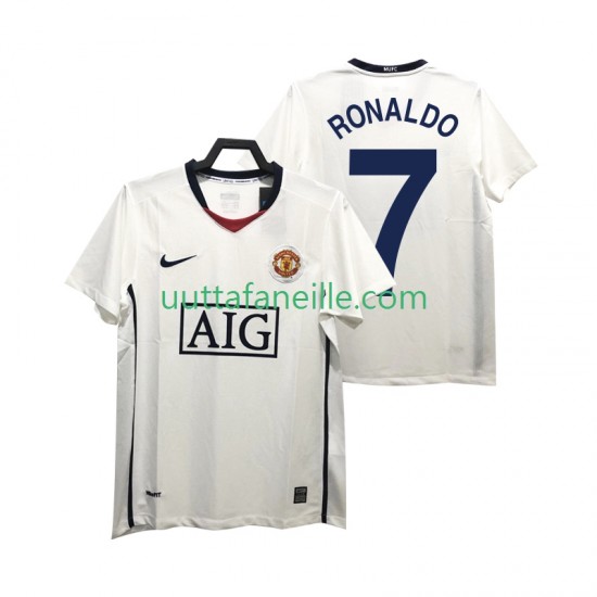 Jalkapallo Pelipaitoja Manchester United Ronaldo 7 Premier League 2009 Retro Mies Vieraspeliasu 2008 Lyhythihainen