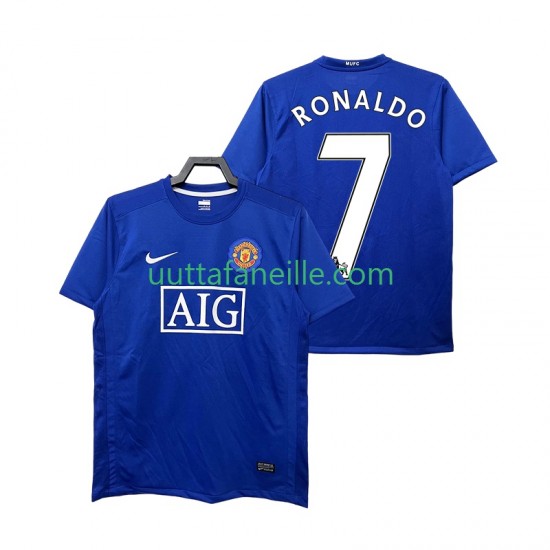 Jalkapallo Pelipaitoja Manchester United Ronaldo 7 2009 Retro Mies Kolmas peliasu 2008 Lyhythihainen