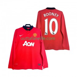 Jalkapallo Pelipaitoja Manchester United Rooney 10 2013 2014 Retro Mies Kotipeliasu Pitkähihainen