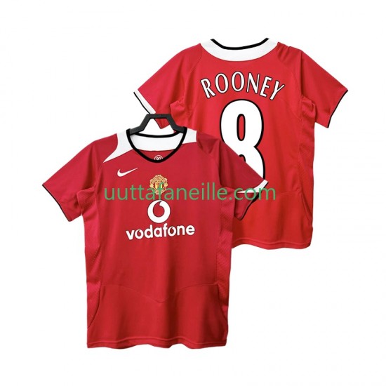 Jalkapallo Pelipaitoja Manchester United Rooney 8 2005 Retro Mies Kotipeliasu 2006 Lyhythihainen