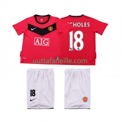 Jalkapallo Pelipaitoja Manchester United SCHOLES 18 2009 Retro Lasten Kotipeliasu 2010 Lyhythihainen