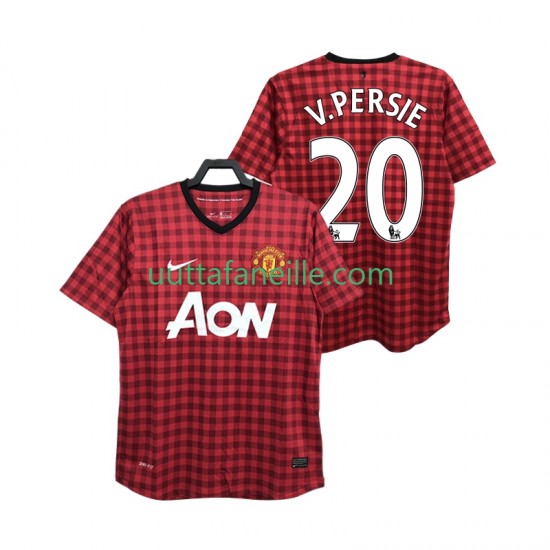 Jalkapallo Pelipaitoja Manchester United V PERSIE 20 2012 2013 Retro Mies Kotipeliasu Lyhythihainen
