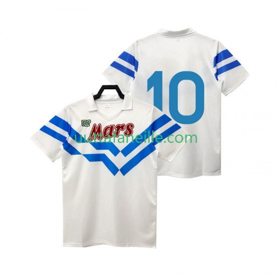 Jalkapallo Pelipaitoja Napoli 10 1988 1989 Retro Mies Vieraspeliasu Lyhythihainen