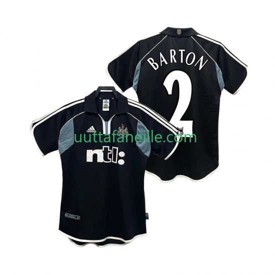 Jalkapallo Pelipaitoja Newcastle United BARTON 2 2000 2001 Retro Mies Vieraspeliasu Lyhythihainen