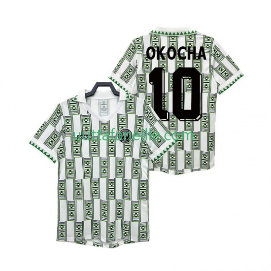 Jalkapallo Pelipaitoja Nigeria OKOCHA 10 Retro Mies Vieraspeliasu 1994 Lyhythihainen