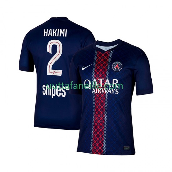 Jalkapallo Pelipaitoja Paris Saint-Germain Hakimi 2 Mies Kotipeliasu 2025-2026 Lyhythihainen